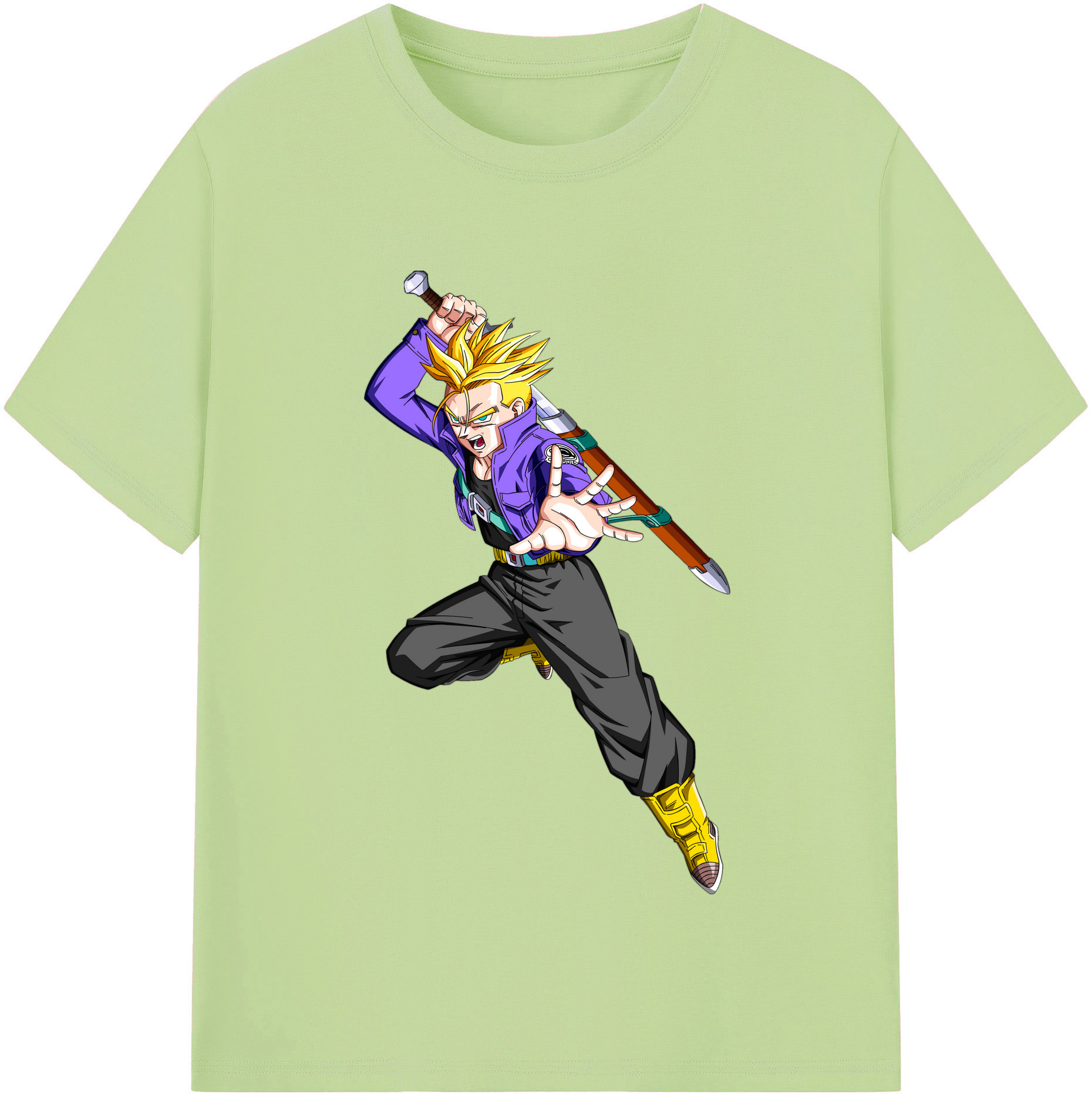 （画像用） ドラゴンボール トランクス（Torankusu）DRAGON BALL Trunks 綿100％半袖Tシャツ（フロントプリント）
